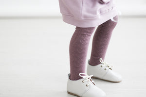 Footed Tights- Dusky Violet