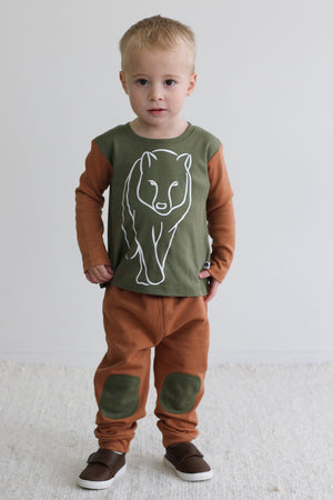 Tan / Moss Green Pants