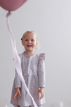 Long sleeve flutter dress – Floria