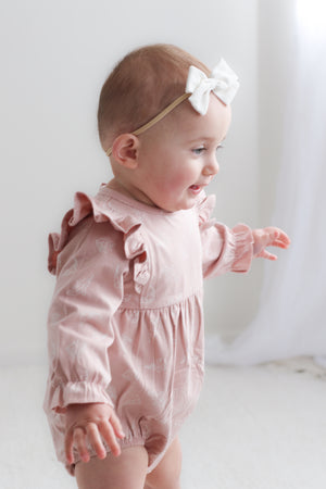 Hazel Romper - Flutter print