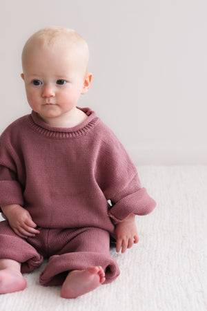 Blake knit pants -Mulberry