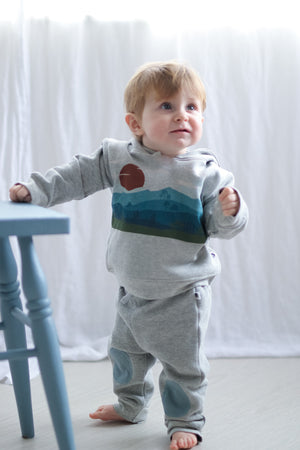 Grey Melange Mountain Hoodie