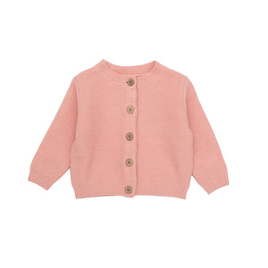 AW26 100% Wool Cardigan - Carnation