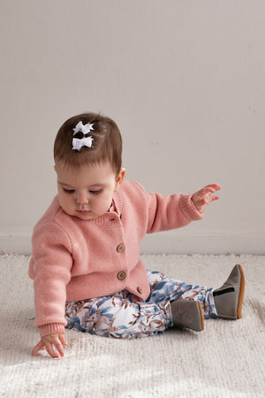 AW26 100% Wool Cardigan - Carnation