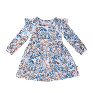 Eden Long Sleeve Flutter Dress
