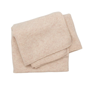 AW26 100% Wool Knit Baby Blanket - Ecru