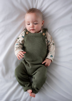AW26 Knit Overalls - Hunter Green