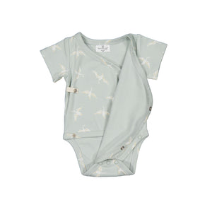 Swan Flight Short Sleeve Kimono Bodysuit