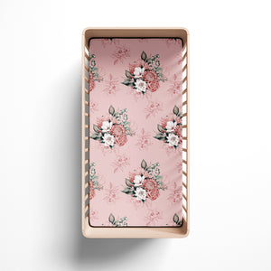 Cot Fitted Sheet - Tropical Bouquet