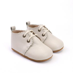 Oxford Leather Shoe Soft Sole - Cloud