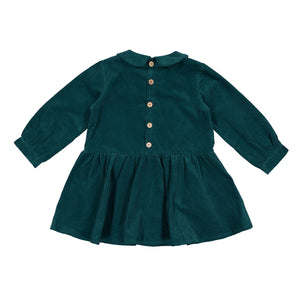 Ivy Corduroy Dress - Bunny teal
