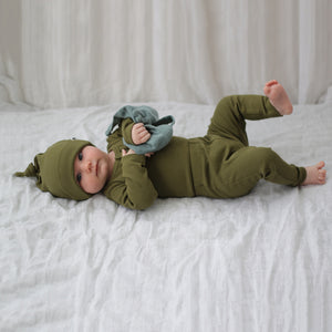 Henley Rib Bodysuit - Olive