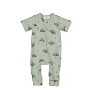 Short Sleeve Zip Suit - Gingko