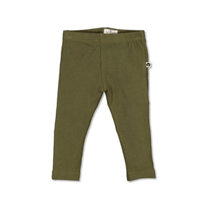 Rib leggings baby boy olive