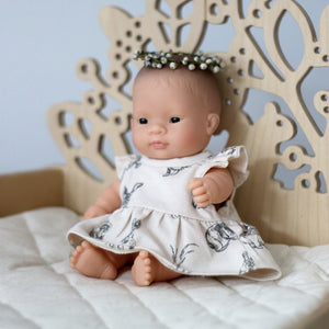 Almond Burrowers 21cm Doll dress