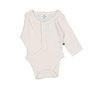 Henley Rib Bodysuit - Natural