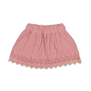 Evie Skirt - Rose Tan with Lace