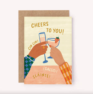 Cheers To You! Birthday Card - Cocktails Bday Greeting Card