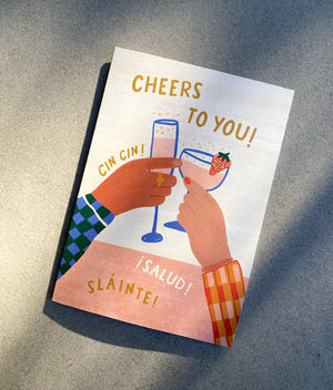 Cheers To You! Birthday Card - Cocktails Bday Greeting Card