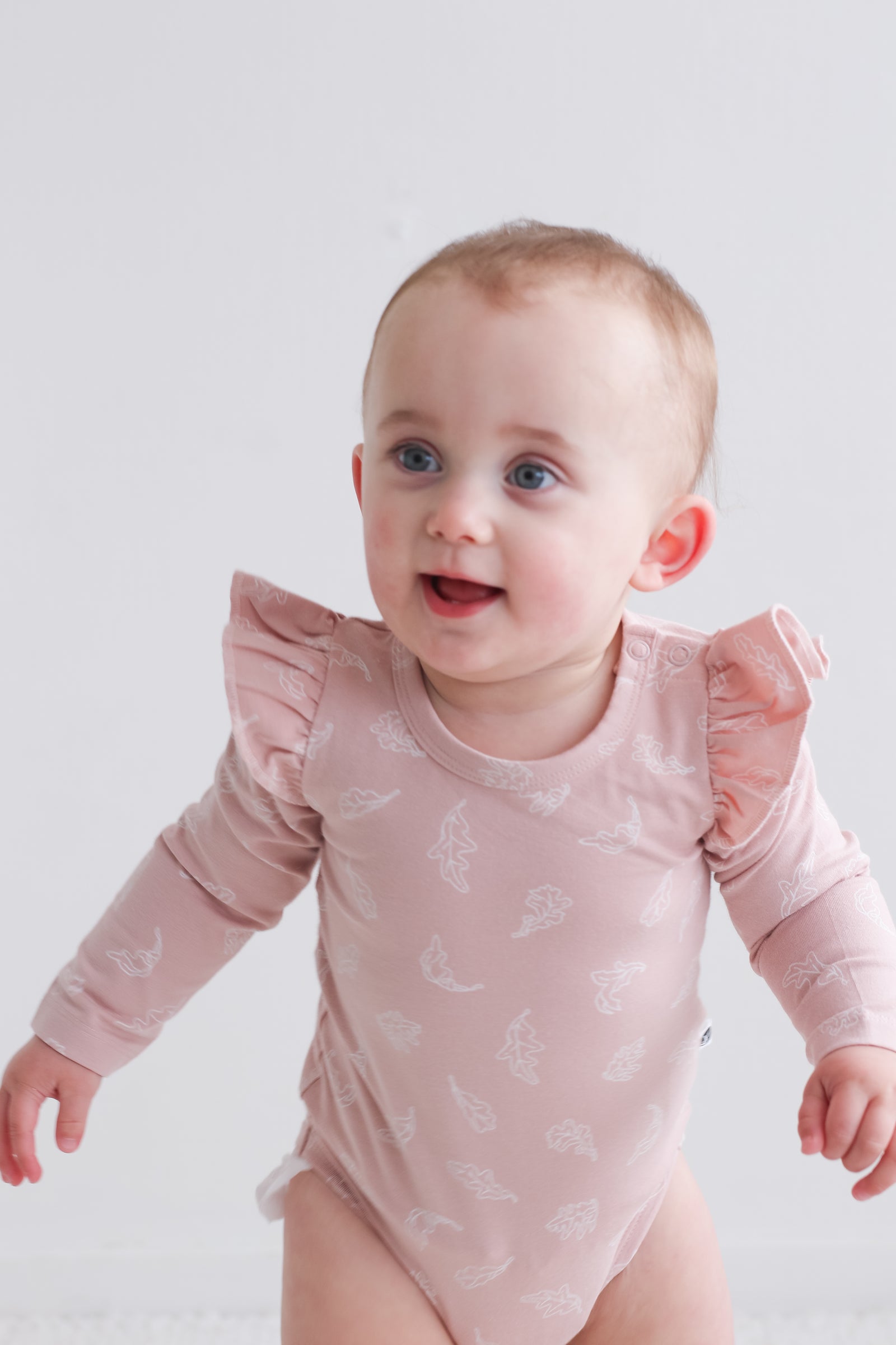 Long sleeve flutter bodysuit - Flutter print