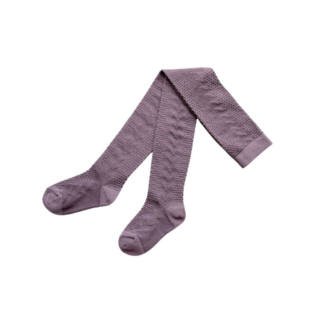 Footed Tights- Dusky Violet