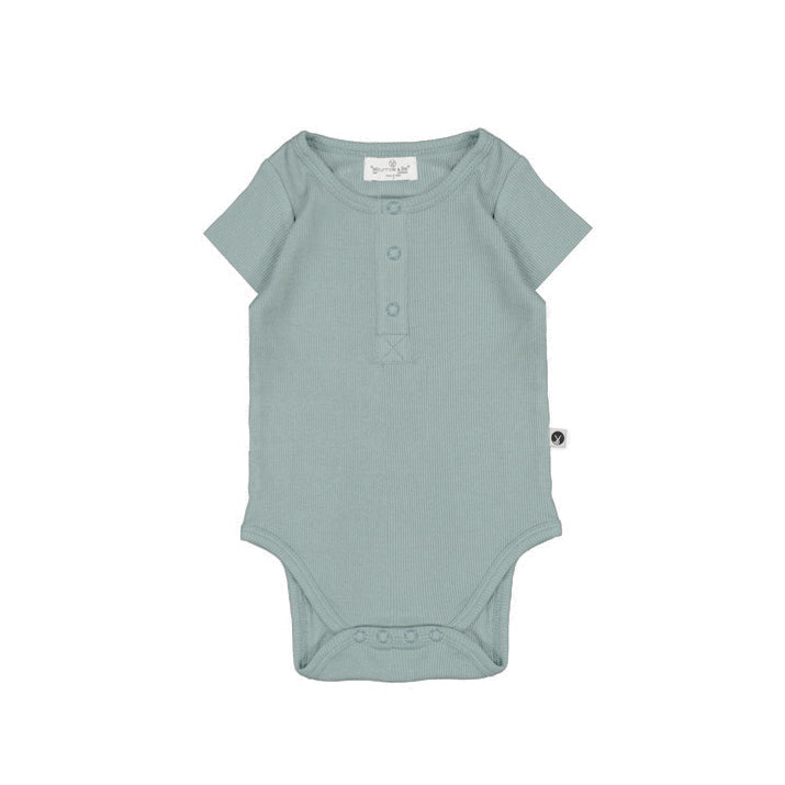 Rib Short Sleeve Bodysuit - Abyss