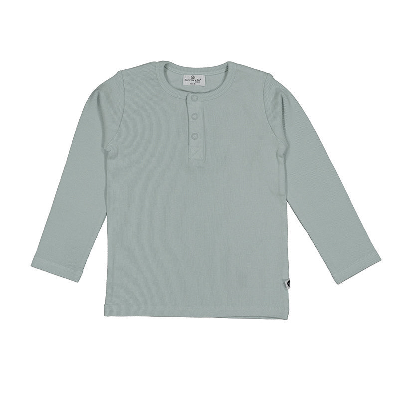 Rib Henley Top - Abyss