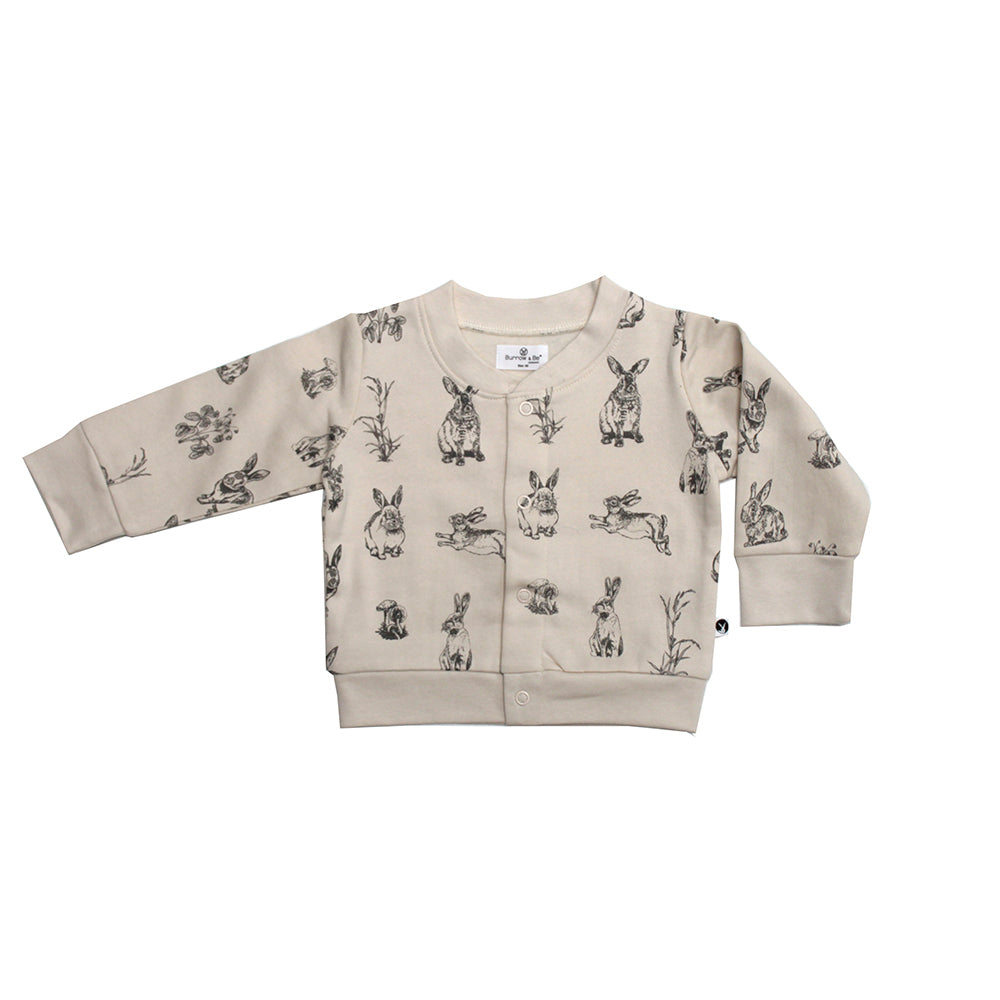 Essentials Fleece Cardigan Almond -Burrowers