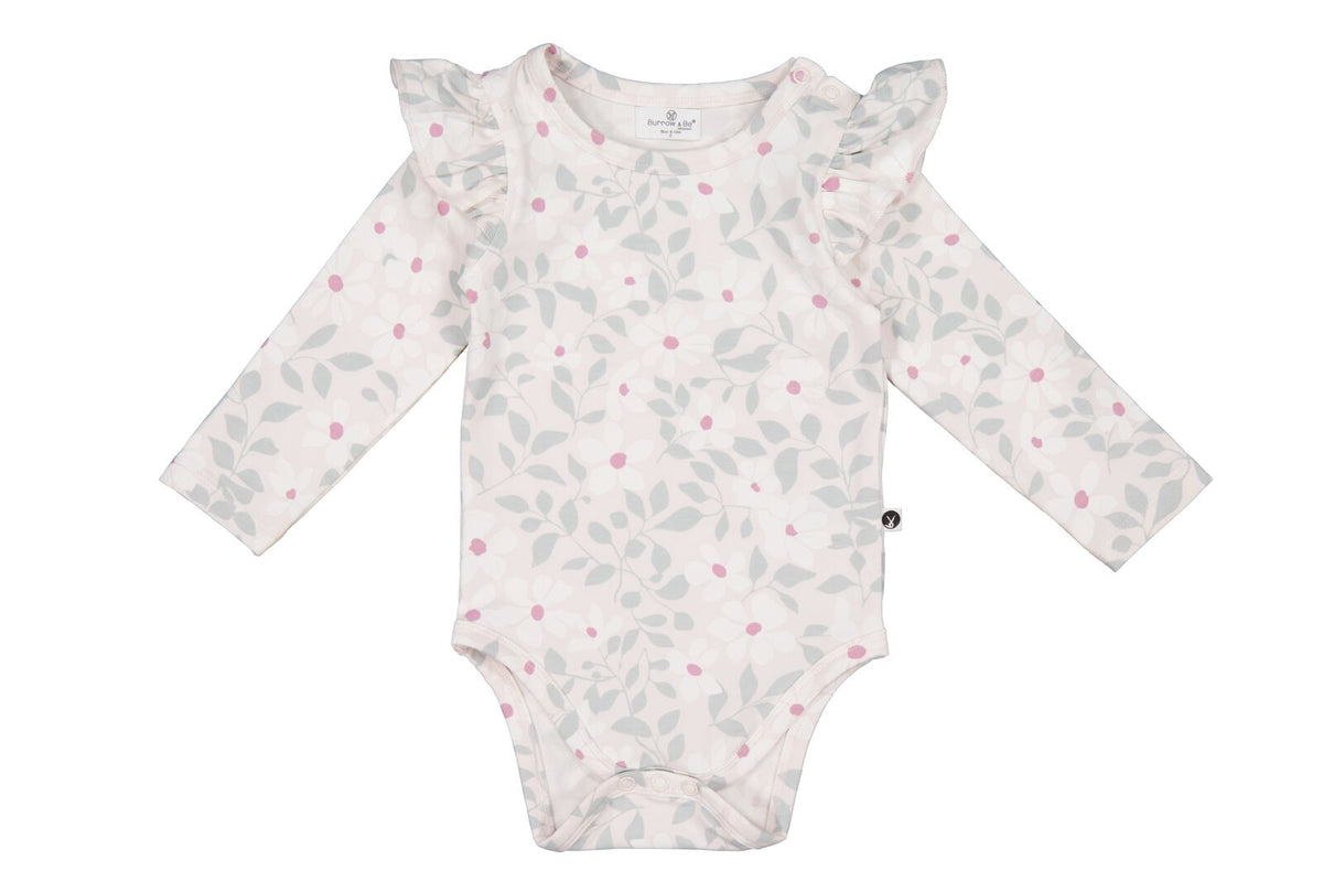 Bellis flutter long sleeve bodysuit