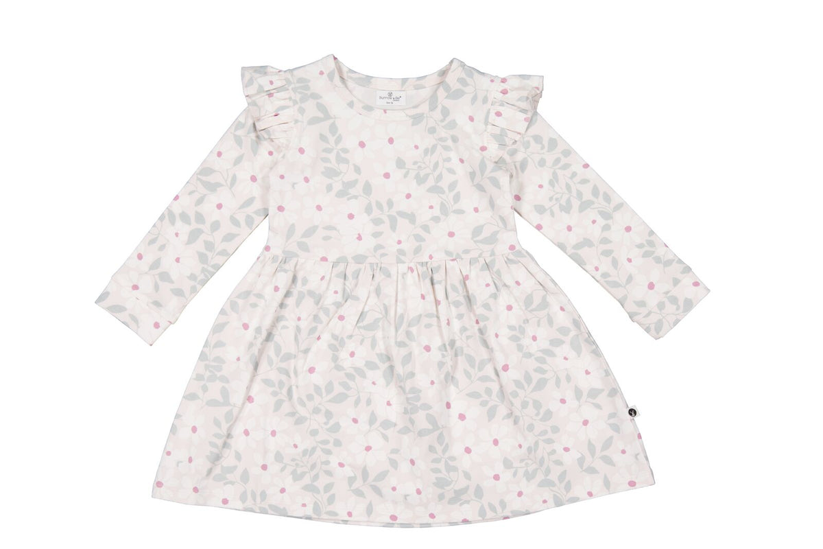 Bellis long sleeve Flutter sleeve dress