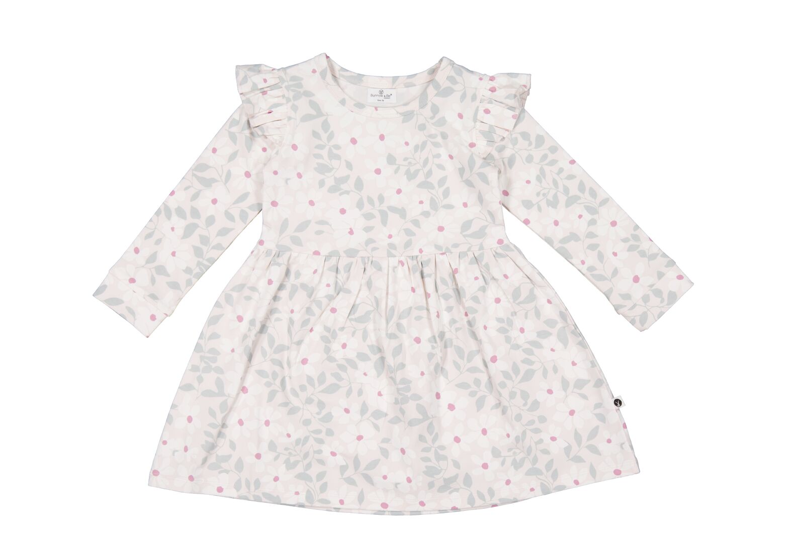 Bellis long sleeve Flutter sleeve dress