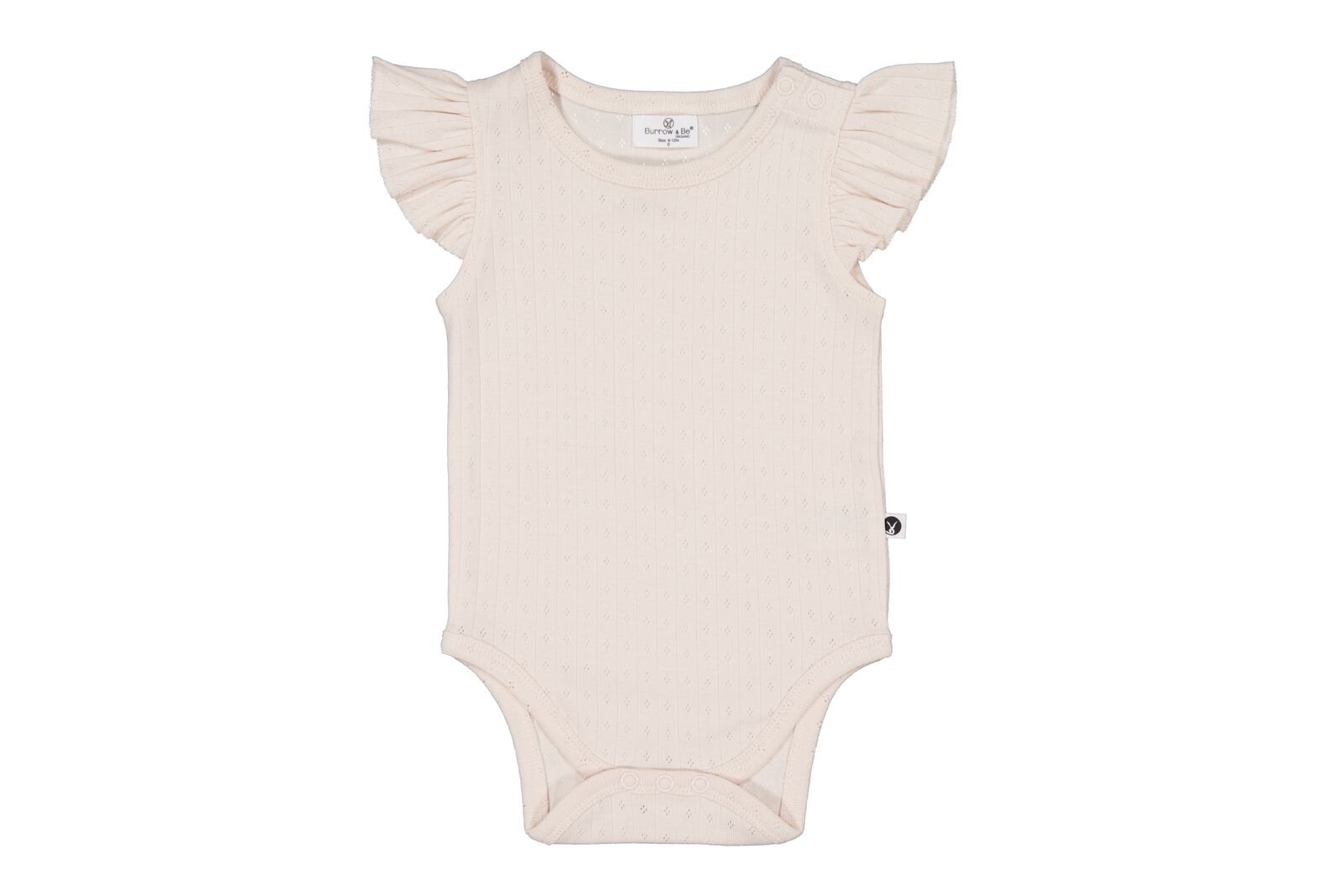 Almond Blush Pointelle Flutter bodysuit