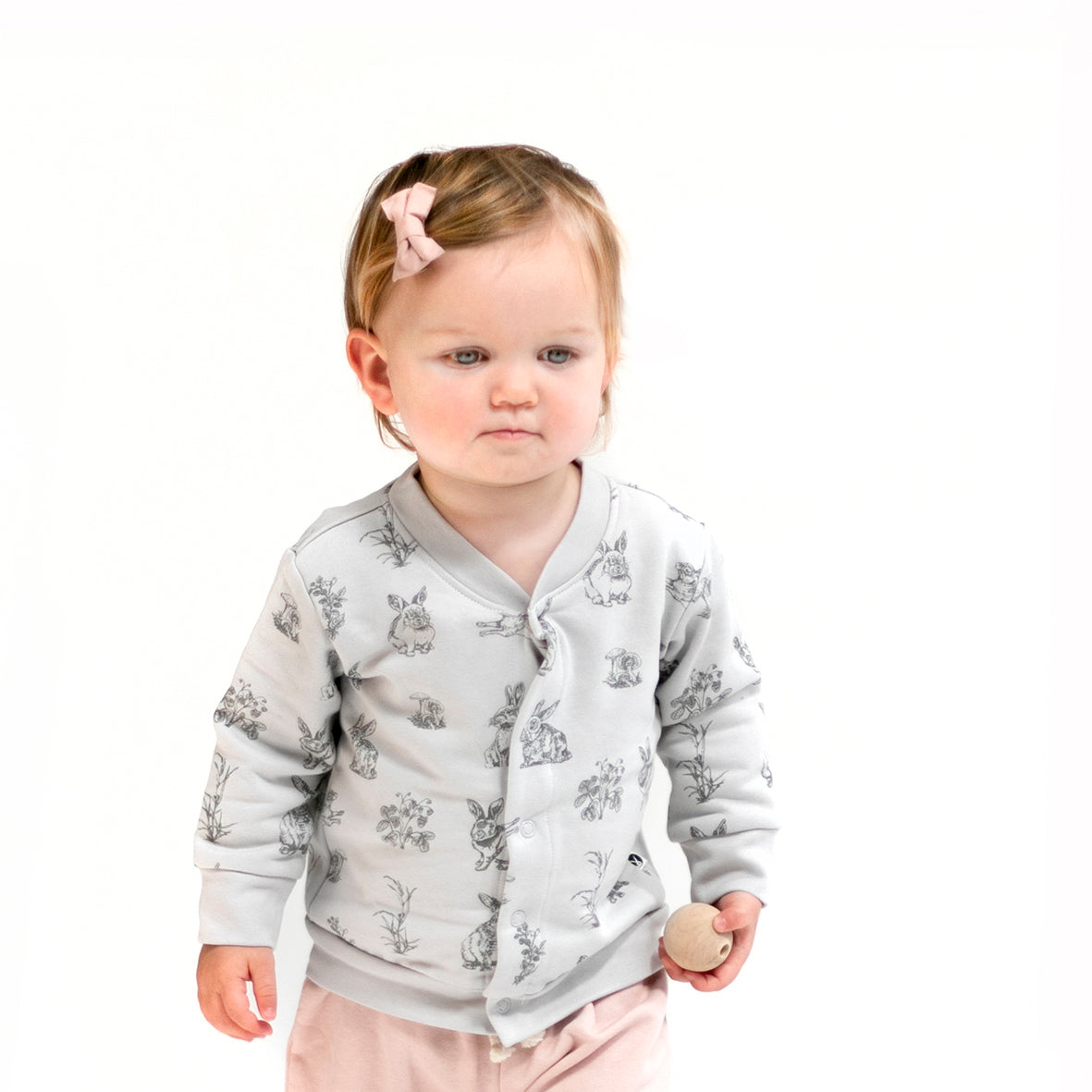 Essentials Fleece Cardigan Grey-Burrowers