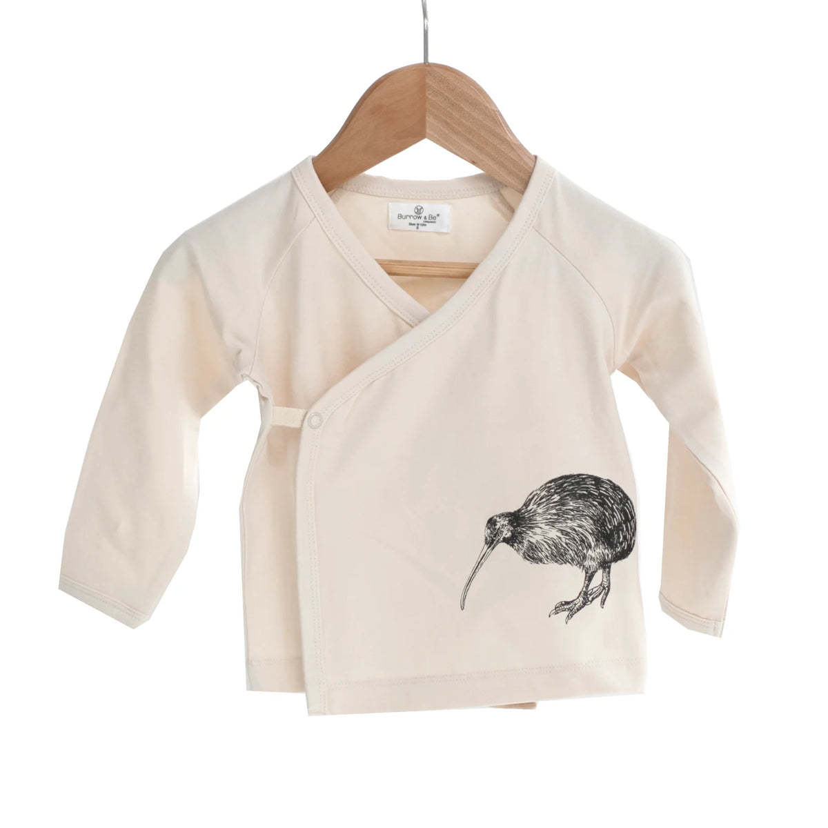 Essentials Kimono Baby Top - Almond Kiwi