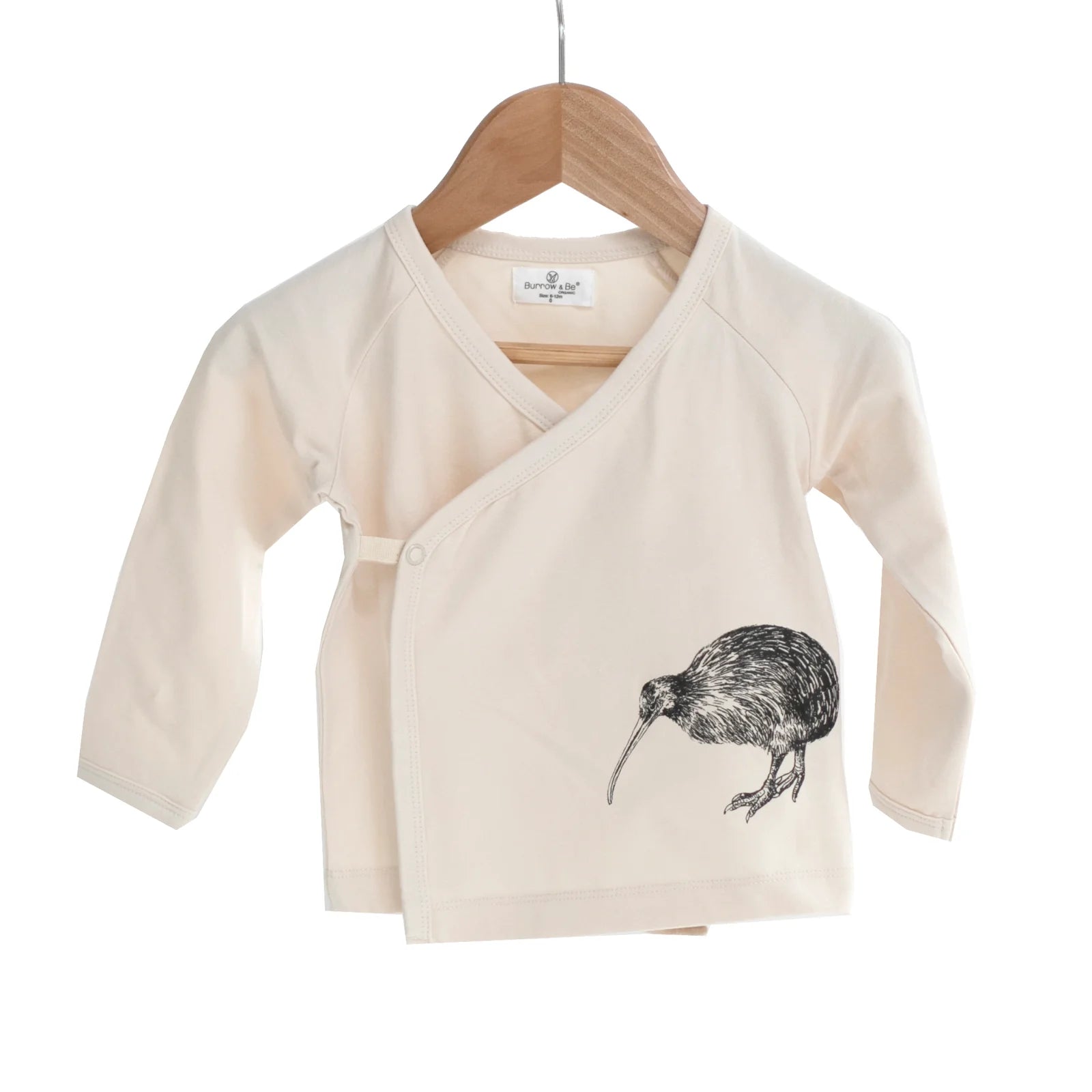 Essentials Kimono Baby Top - Almond Kiwi