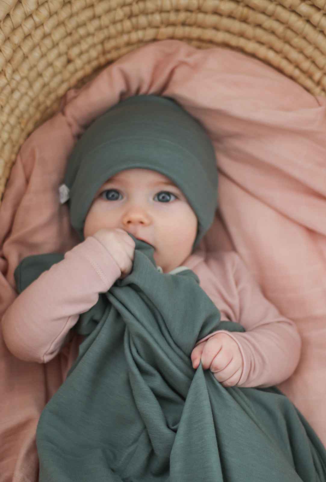 Merino/Bamboo Baby Swaddle - Storm