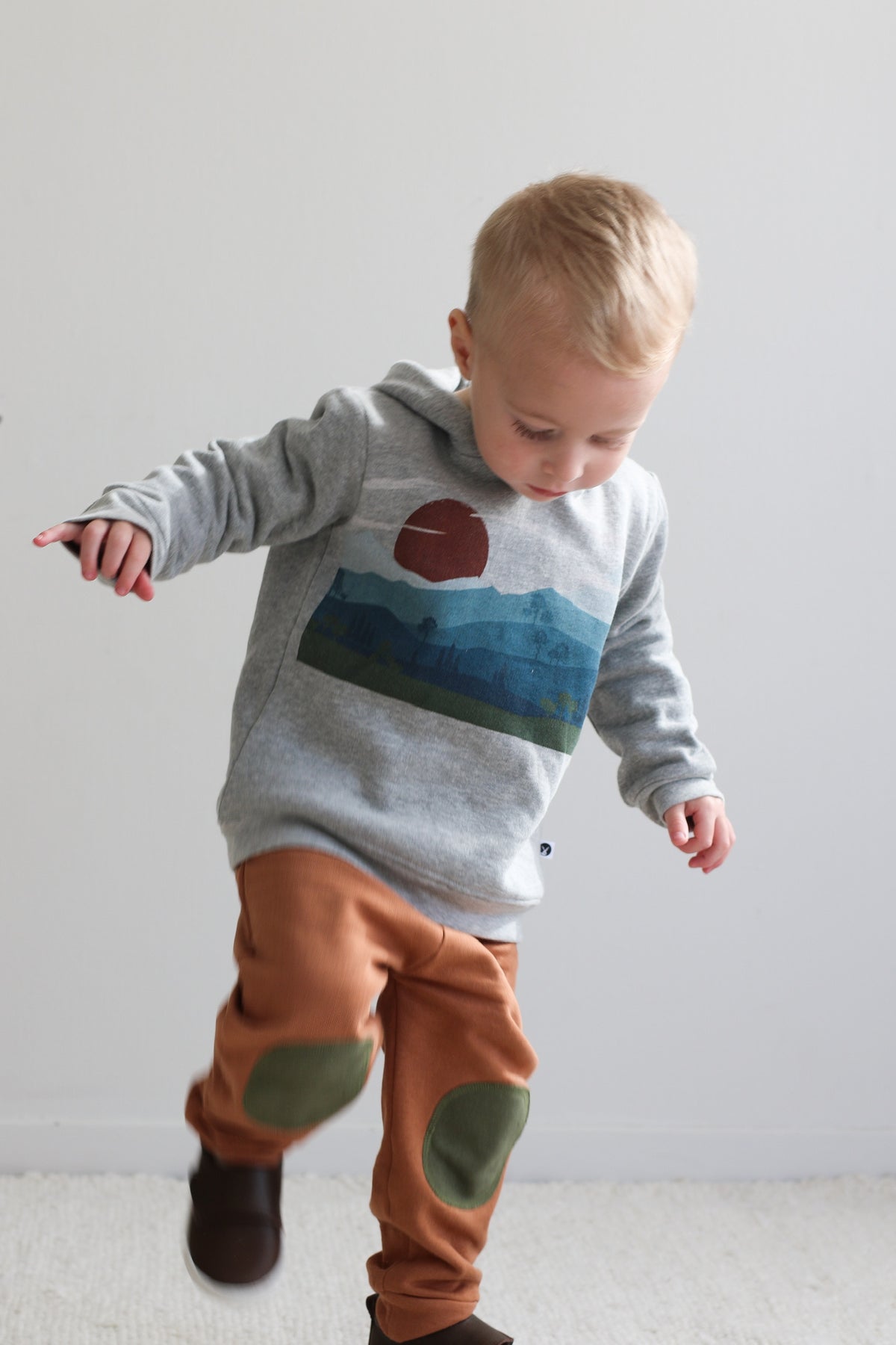 Grey Melange Mountain Hoodie