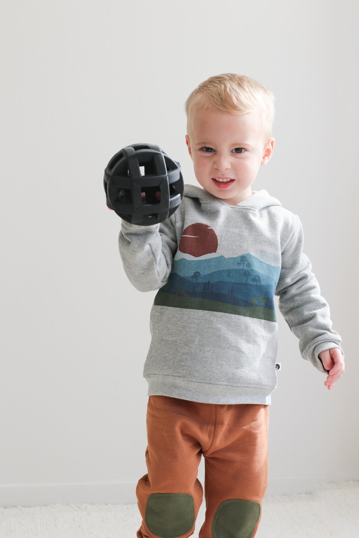 Grey Melange Mountain Hoodie