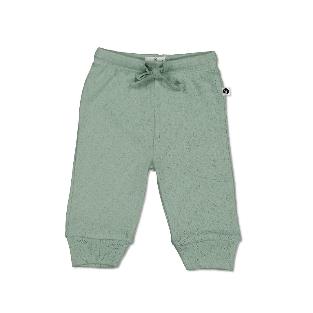 Pointelle Baby Pants - River Stone