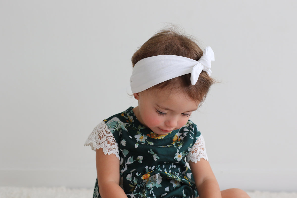 Lace Sleeve Milly Romper - Green Spring Melody