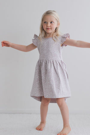 Floria Short sleeve flutter dress