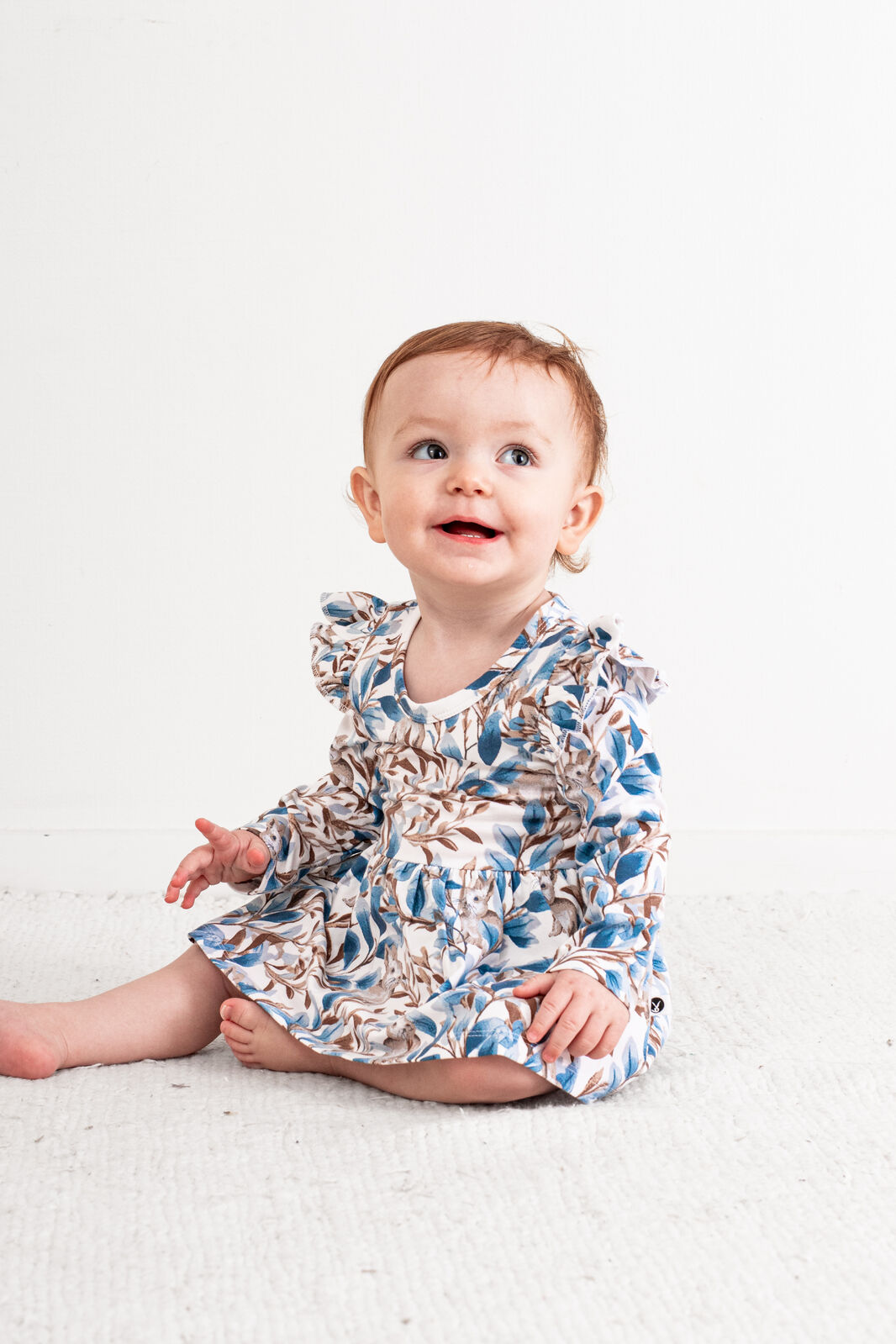 Eden Long Sleeve Flutter Baby Dress