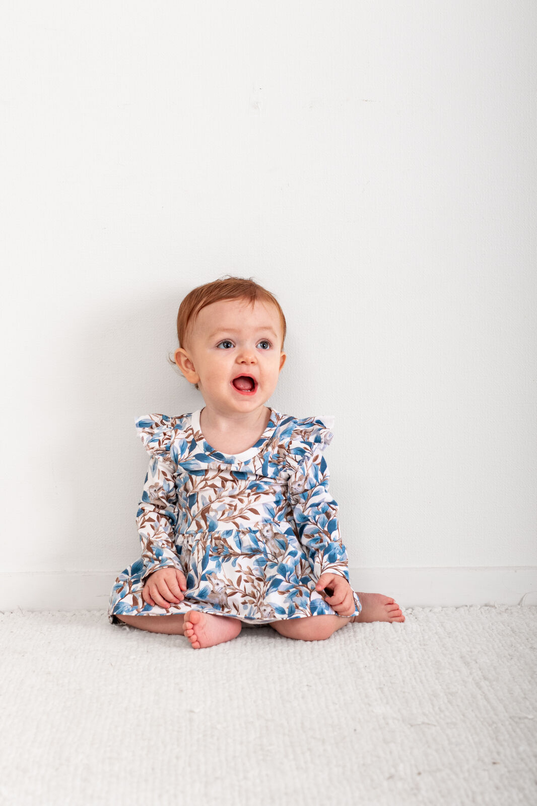 Eden Long Sleeve Flutter Baby Dress