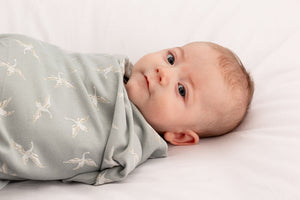 Swan Flight swaddle blanket