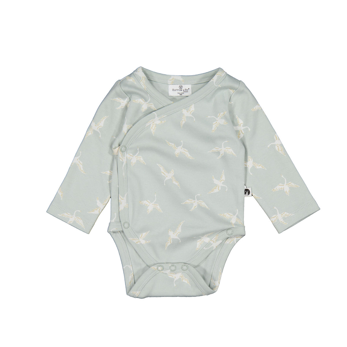 Swan flight Long sleeve kimono bodysuit