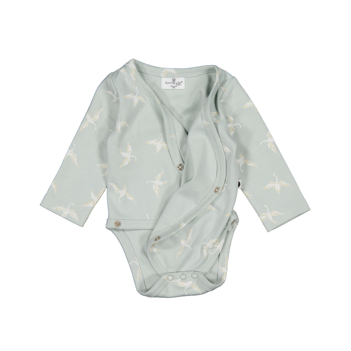 Swan flight Long sleeve kimono bodysuit