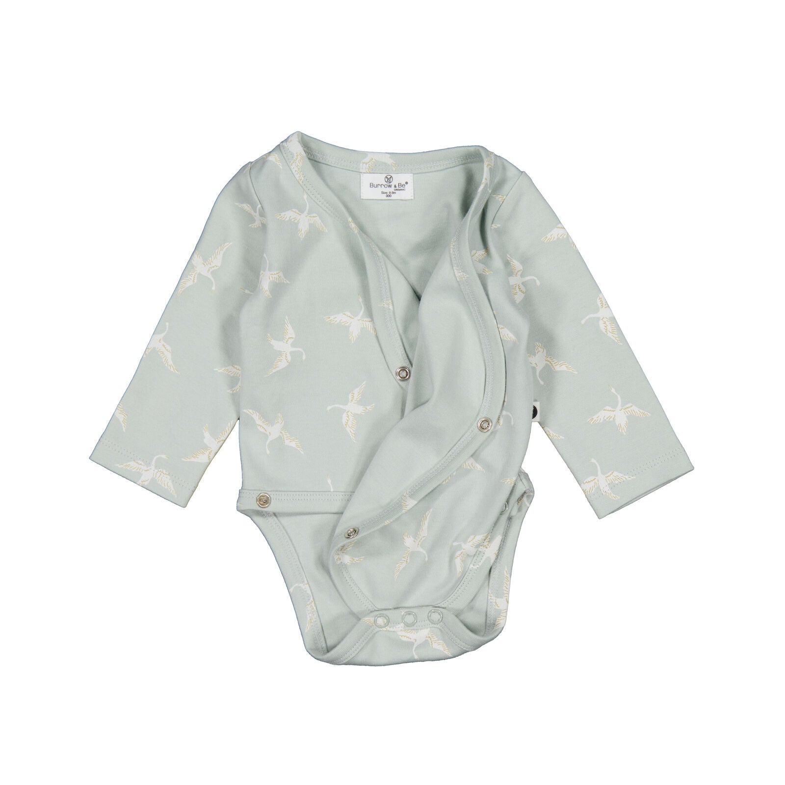 Swan flight Long sleeve kimono bodysuit