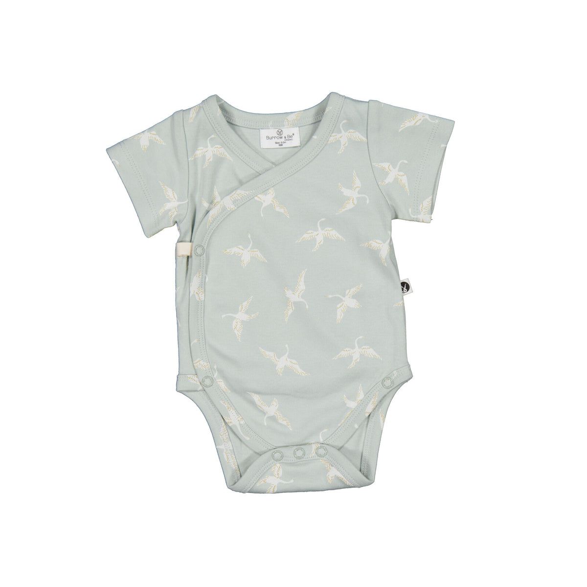 Swan Flight Short Sleeve Kimono Bodysuit