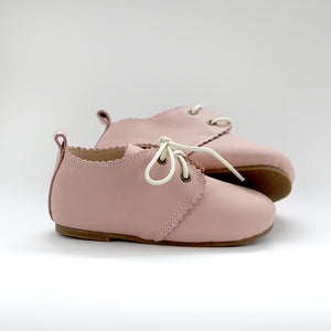 Oxford Leather Shoe - Hard Sole (Petal) 