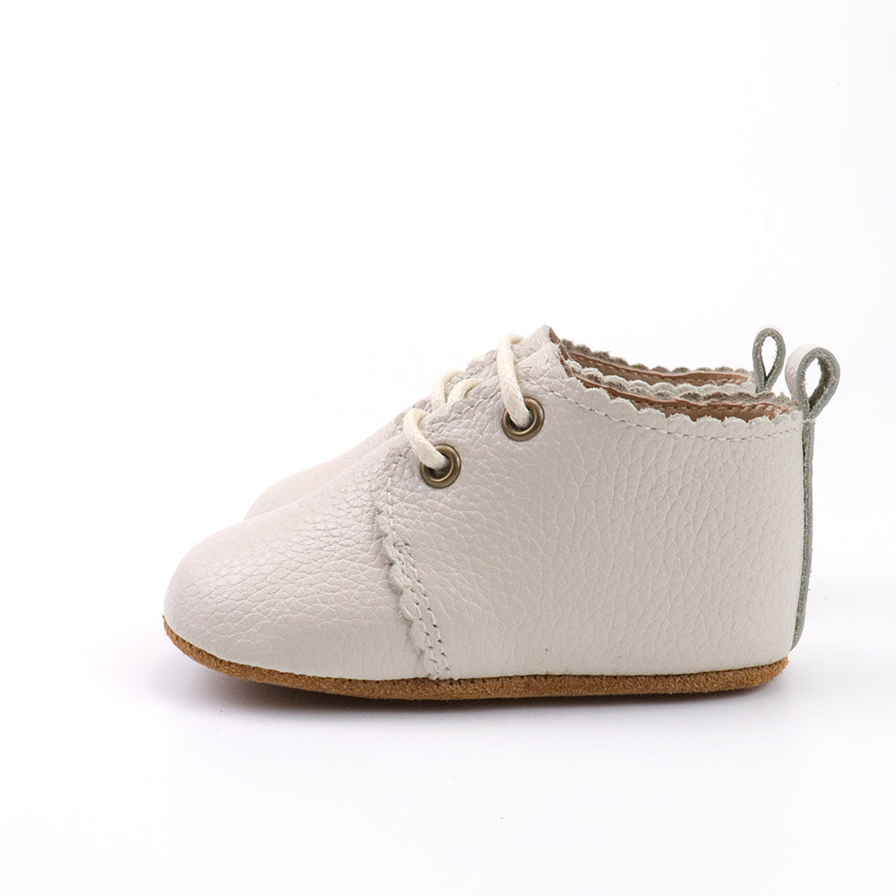 Oxford Leather Shoe Soft Sole - Cloud